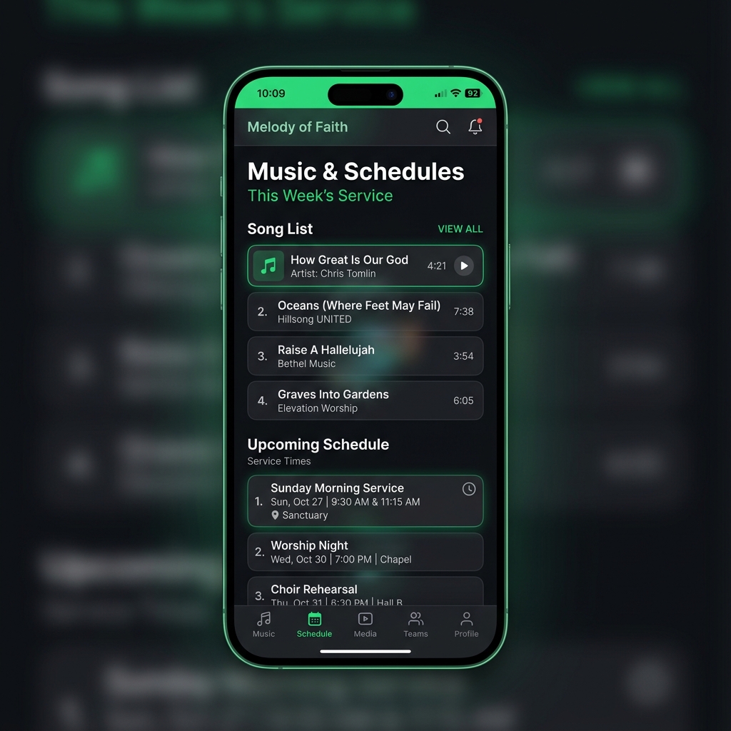 LouvorDeck App Mockup